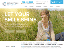 Tablet Screenshot of mountaindentalgroup.com